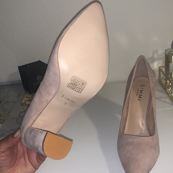 Suede pumps in the color nude - Simmi London - Picture 5 of 6